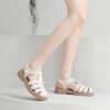 DartyShoes ® – Sandales gladiateur en cuir véritable pour femmes